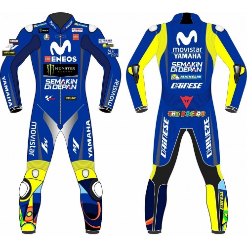 Yamaha Movistar Motorcycle Leather Riding Suit-Motorbike Racing suit MotoGP/Motorcycle suit